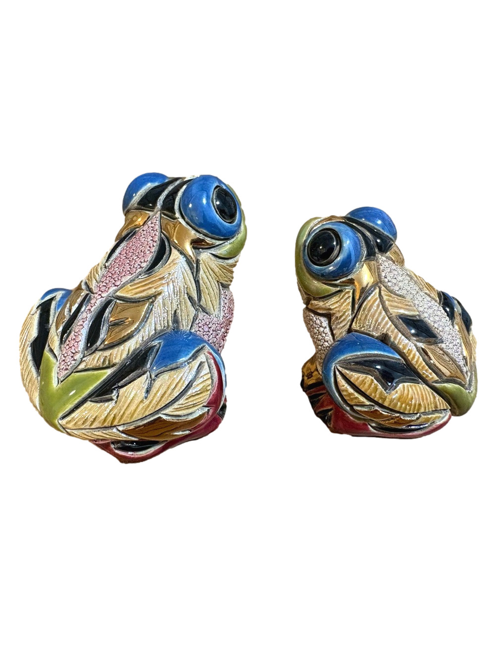 Gorgeous Handmade De Rosa Frog Figures